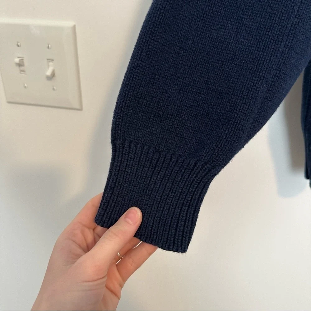 Cape island knitters navy blue nautical sweater